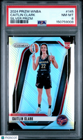 Caitlin Clark 2024 Prizm WNBA Silver Prizm Variation Rookie RC Fever #145 PSA 8