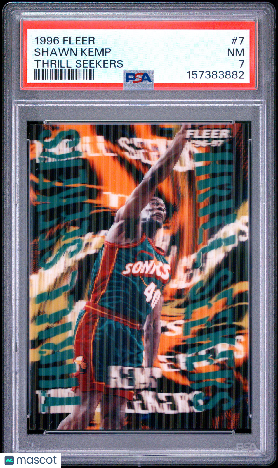 Shawn Kemp 1996-97 Fleer Thrill Seekers Seattle Supersonics #7 PSA 7