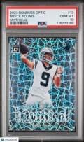 Bryce Young 2023 Optic Mythical SSP CASE HIT RC Carolina Panthers PSA 10