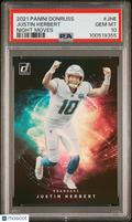 Justin Herbert 2021 Donruss Night Moves SSP CASE HIT Los Angeles Chargers PSA 10