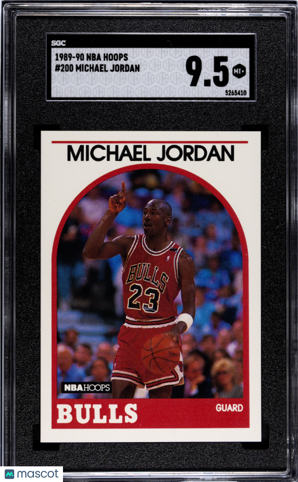 Michael Jordan 1989-90 NBA Hoops Card Chicago Bulls #200 SGC 9.5