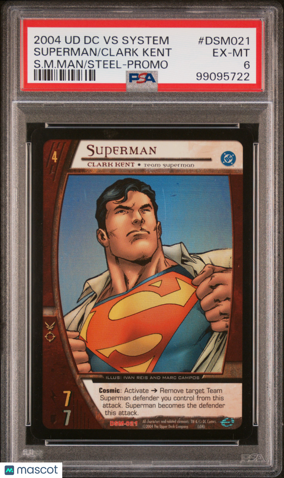 Clark Kent Superman 2004 Upper Deck DC VS System Man Of Steel #DSM021 PSA 6