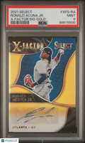 Ronald Acuna Jr. 2021 Select X-Factor Auto Autograph GOLD Braves 9/10 PSA 9