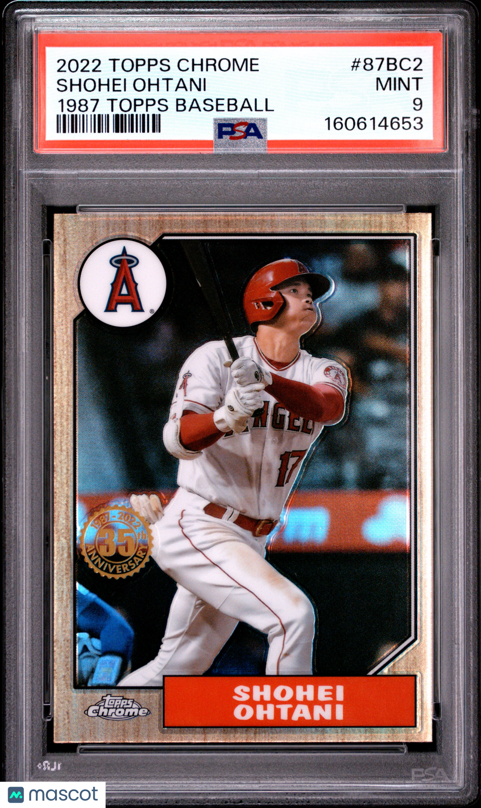 Shohei Ohtani 2022 Topps Chrome '87 Los Angeles Angels #87BC2 PSA 9