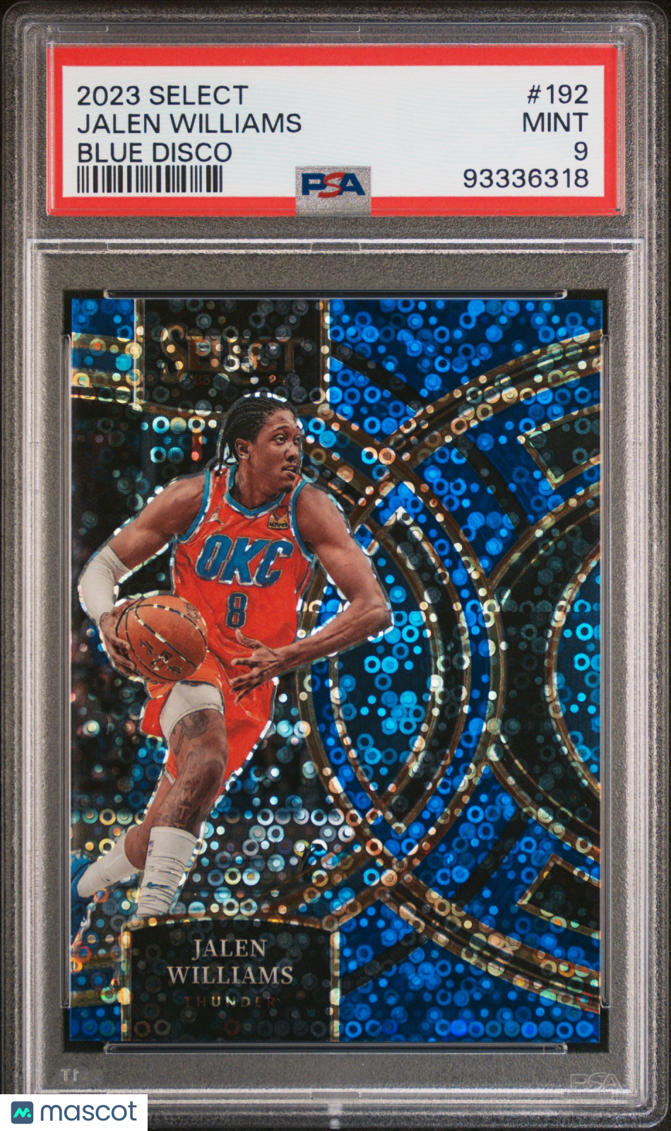Jalen Williams 2023-24 Select Blue Disco 13/25 Oklahoma City Thunder PSA 9