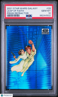 Leap Of Faith 2021 Topps Star Wars Galaxy Prism Refractor 75/75 #28 PSA 10