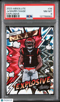 Ja’Marr Chase 2023 Absolute Explosive SSP CASE HIT Cincinnati Bengals PSA 8
