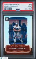 Roger Staubach 2024 Optic UPTOWNS CASE HIT SSP Dallas Cowboys PSA 9