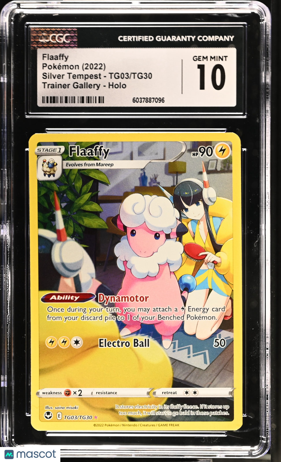 Flaaffy 2022 Pokemon Silver Tempest Holo CGC 10 #TG03/TG30