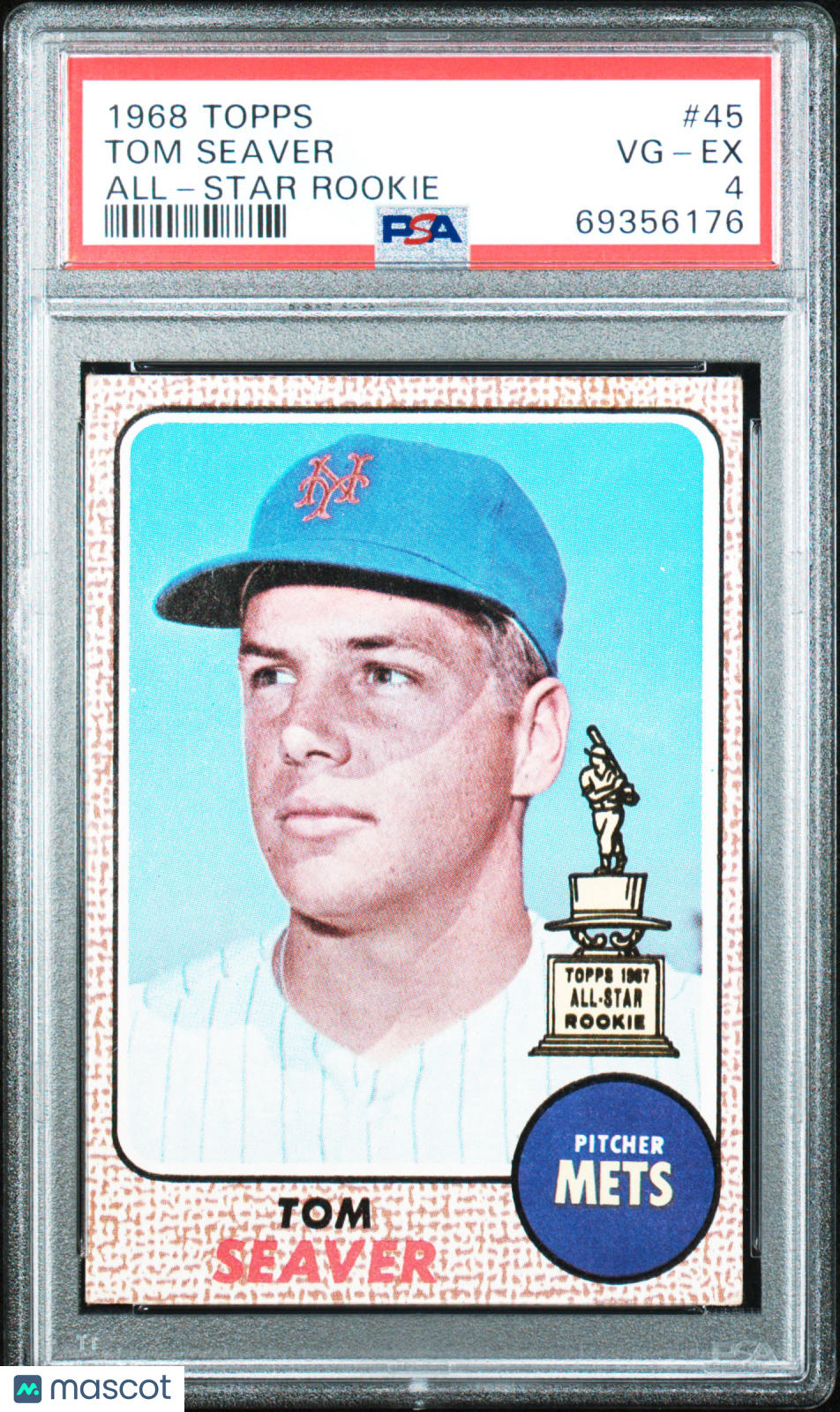 Tom Seaver 1968 Topps All Star Rookie New York Mets #45 PSA 4