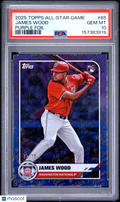 James Wood 2025 Topps All-Star Game Purple Rookie RC Nationals 73/75 PSA 10