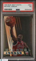 Michael Jordan 1996 Bowman's Best Best Shots #BS6 Chicago Bulls PSA 7