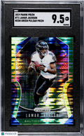 Lamar Jackson 2019 Prizm Neon Green Pulsar Baltimore Ravens SGC 9.5
