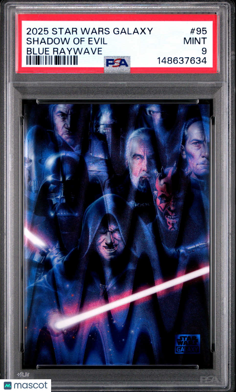 Shadow Of Evil 2025 Topps Chrome Star Wars Galaxy Blue Raywave 103/175 PSA 9