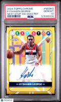 Kyshawn George 2024-25 Topps Chrome Next Stop GOLD Auto Autograph RC /50 PSA 10