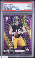 Will Howard 2025 Mosaic Purple Disco Rookie RC Pittsburgh Steelers 23/50 PSA 9