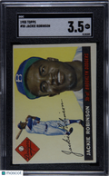 Jackie Robinson 1955 Topps Card Brooklyn Dodgers #50 SGC 3.5
