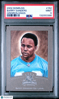 Barry Sanders 2002 Donruss Gridiron Kings Silver Detroit Lions 383/400 PSA 9