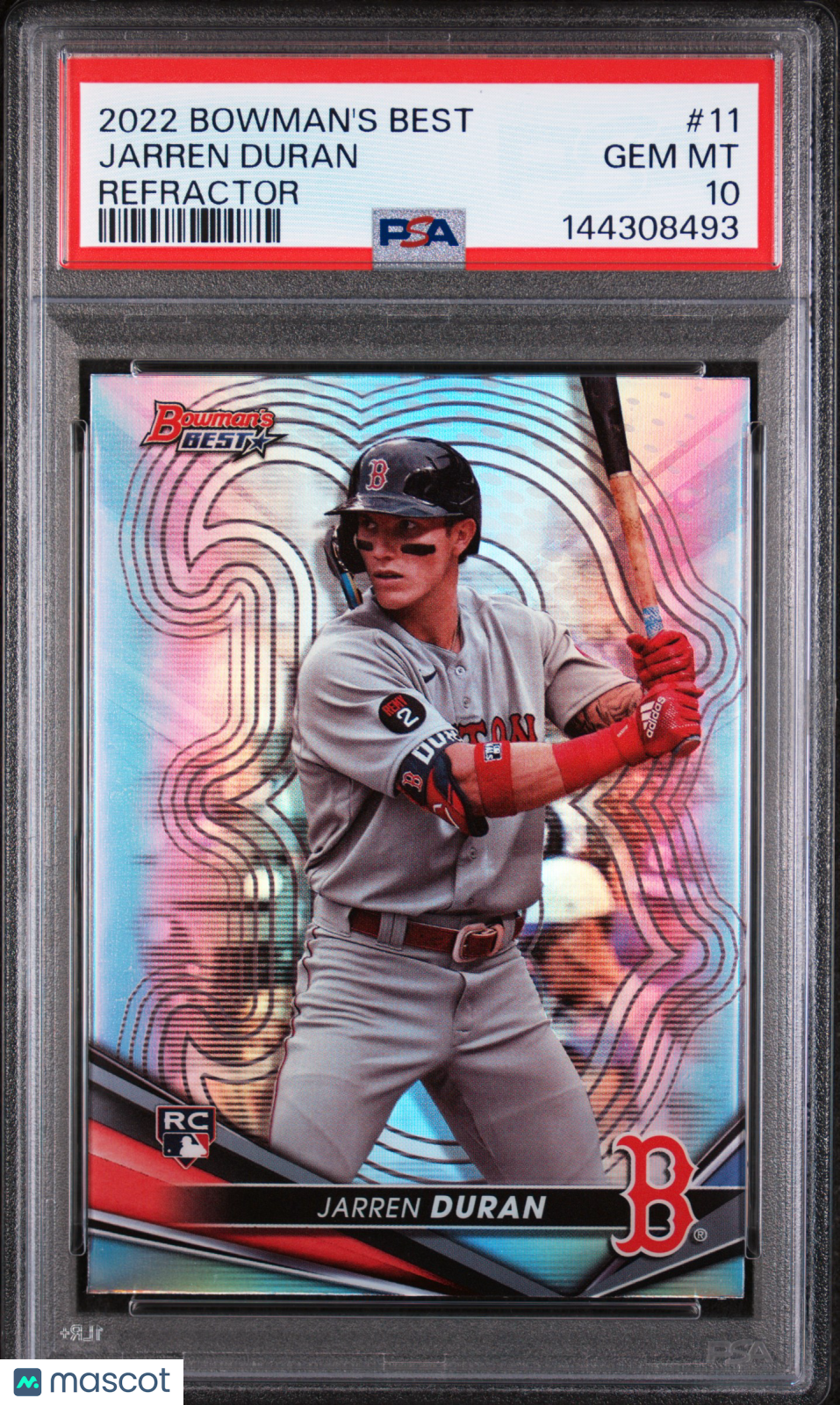 Jarren Duran 2022 Bowman's Best Refractor Rookie RC Boston Red Sox PSA 10