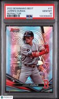 Jarren Duran 2022 Bowman's Best Refractor Rookie RC Boston Red Sox PSA 10