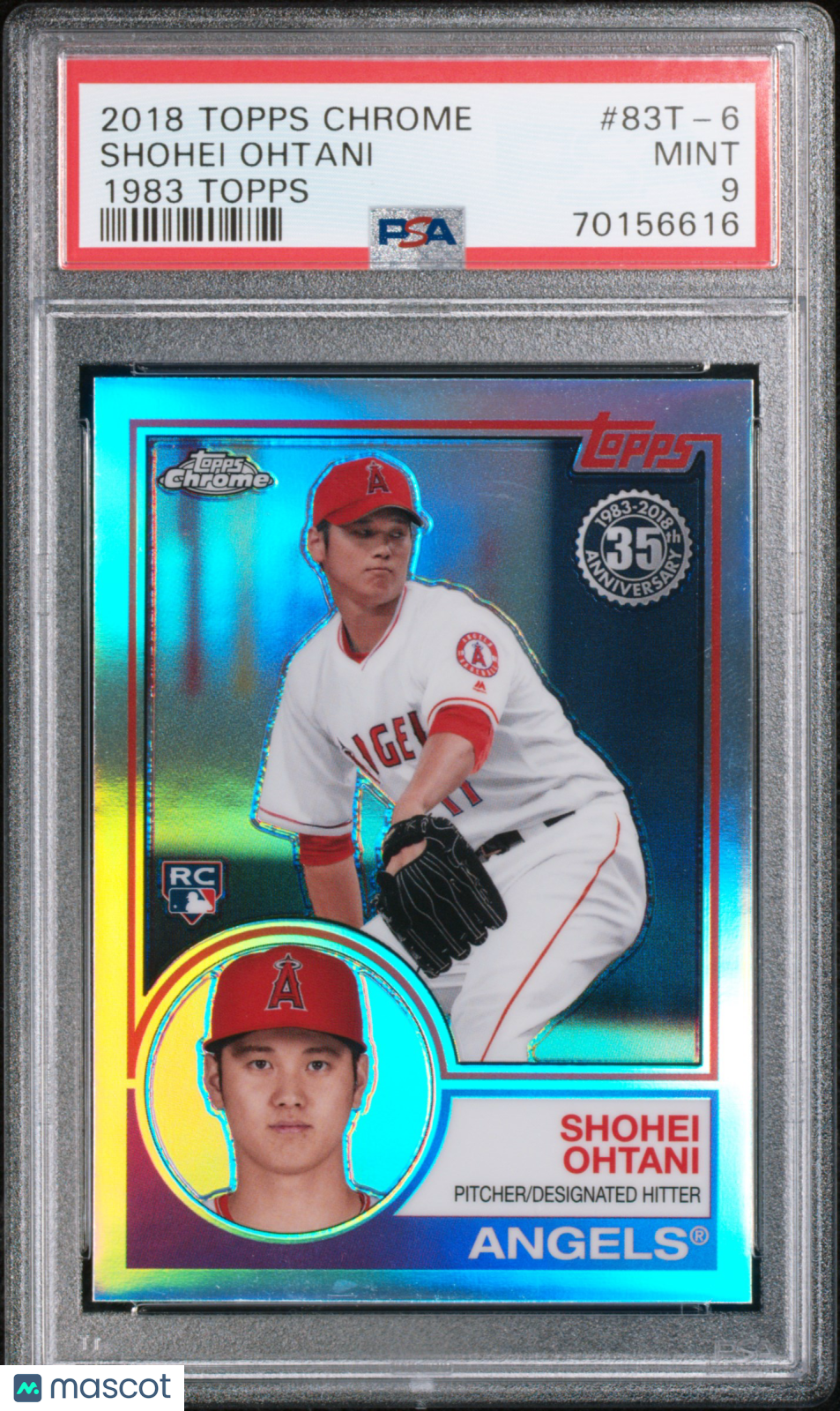 Shohei Ohtani 2018 Topps Chrome 1983 Refractor Rookie RC LA Angels PSA 9