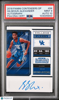 Shai Gilgeous-Alexander 2018 Contenders Auto Autograph RC Thunder Kentucky PSA 9