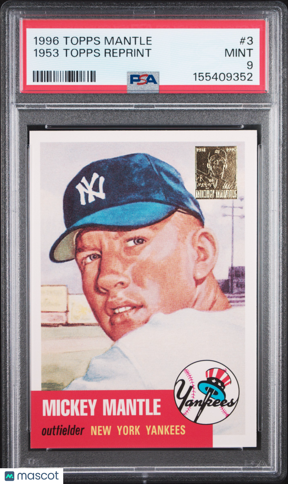 Mickey Mantle 1996 Topps '53 Insert New York Yankees #3 PSA 9
