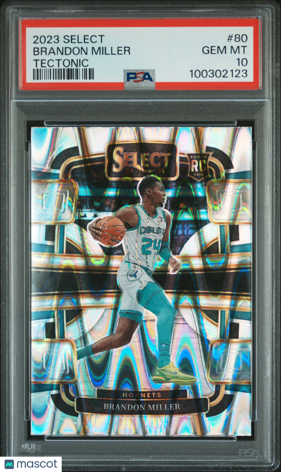 Brandon Miller 2023-24 Select Tectonic Rookie RC Charlotte Hornets PSA 10
