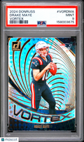 Drake Maye 2024 Donruss Vortex Rookie RC New England Patriots PSA 9