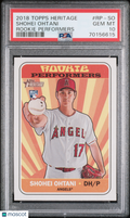 Shohei Ohtani 2018 Topps Heritage Rookie Performers Rookie RC LA Angels PSA 10