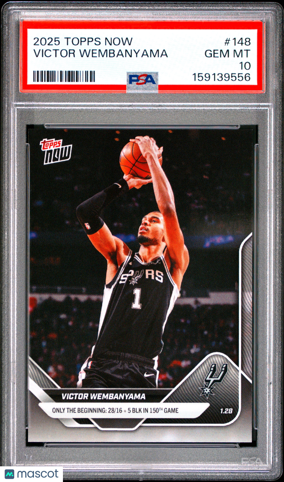 Victor Wembanyama 2025 Topps Now San Antonio Spurs #148 PSA 10