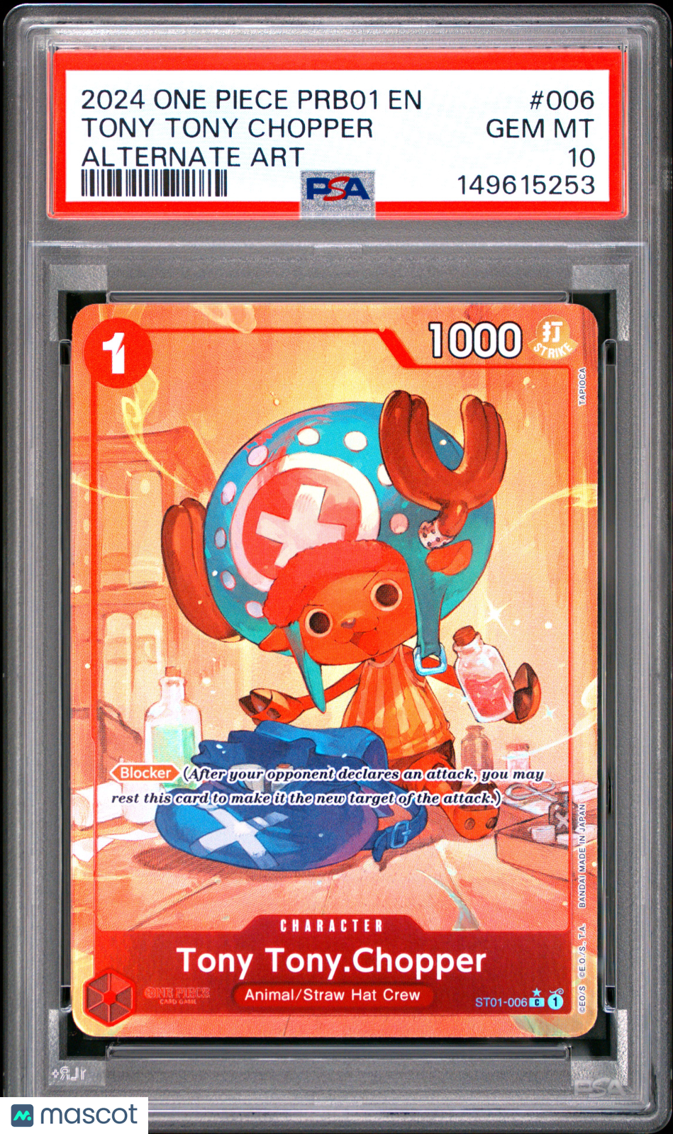 Tony Chopper 2024 One Piece Premium Booster One Piece Alternate Art PSA 10 #006