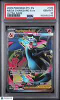 Mega Charizard X EX 2025 Pokemon PFL EN-Phantasmal Flames Ultra Rare PSA 10 #109