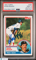 Wade Boggs 1983 Topps Auto Autograph Rookie Boston Red Sox #498 PSA 9 Auto 10