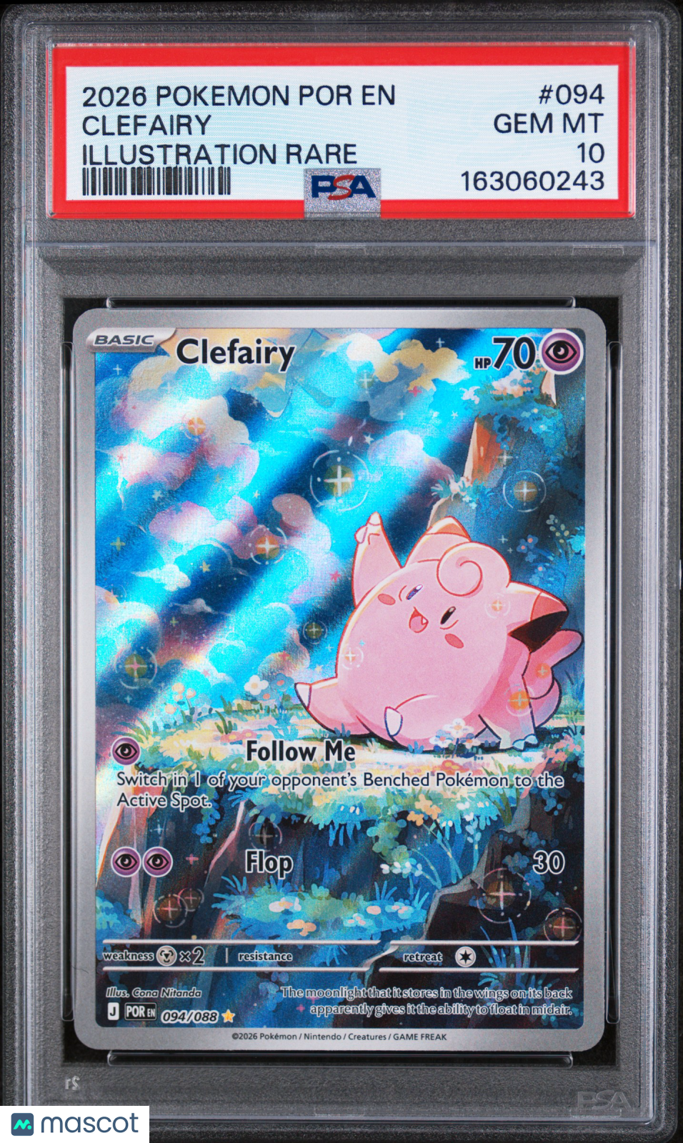 Clefairy 2026 Pokemon Por EN-Perfect Order Illustration Rare PSA 10 #094