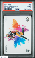 Marshawn Lloyd 2024 Prizm Color Blast SSP CASE HIT RC Rookie Packers PSA 9