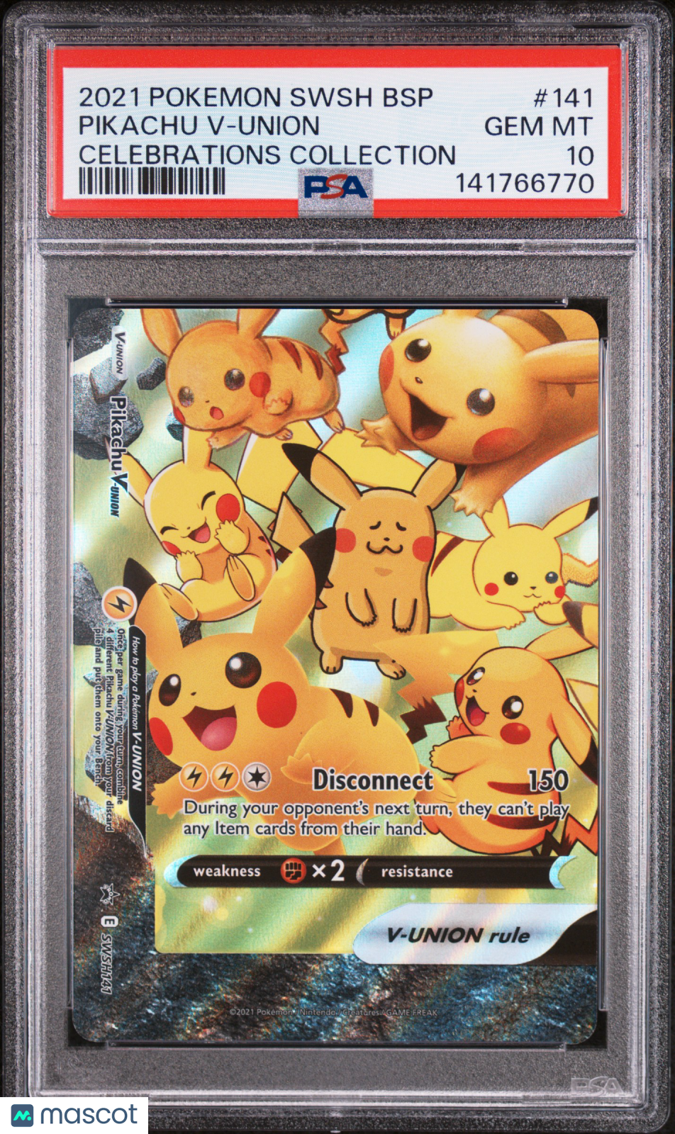 Pikachu V-Union 2021 Pokemon  Black Star Promo Celebrations PSA 10 #141