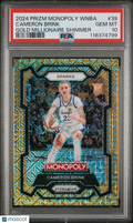 Cameron Brink 2024 Panini Prizm Monopoly WNBA Gold Millionaire Shimmer PSA 10