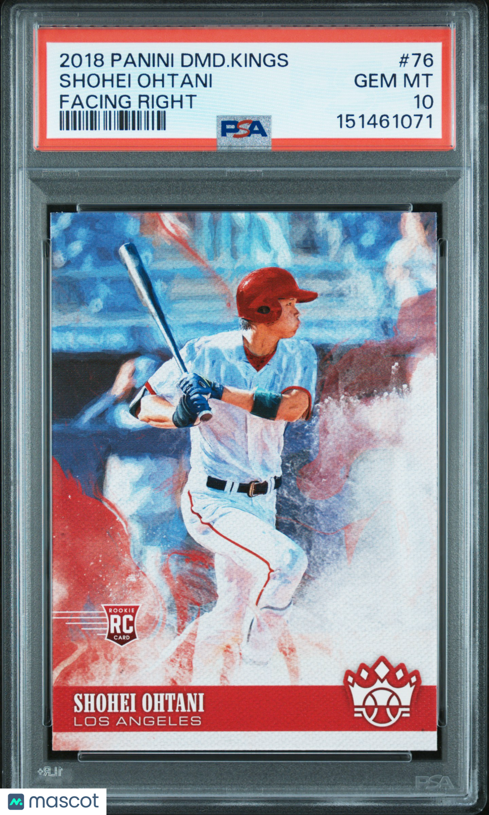 Shohei Ohtani 2018 Panini Diamond Kings Facing Right Rookie RC Angels #76 PSA 10