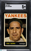 Yogi Berra 1964 Topps Card New York Yankees #21 SGC 5