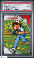 2000 Topps Pokemon TV Animation Series 2 Heroes & Villains Ash Ketchum HV1 PSA 9
