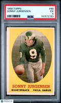 Sonny Jurgensen 1958 Topps Rookie RC Philadelphia Eagles #90 PSA 5